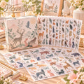 Roveliad™ Wildform Animal Silhouette Sticker Box — 10 Full Sheets Minimal Color Animal Craft Stickers